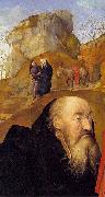 Hugo van der Goes Sts Anthony and Thomas with Tommaso Portinari oil on canvas